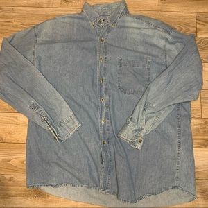 Oversized Denim Long Sleeve Shirt